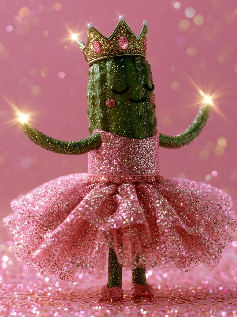 Glitter Cucumber Princess Poster. poster detail