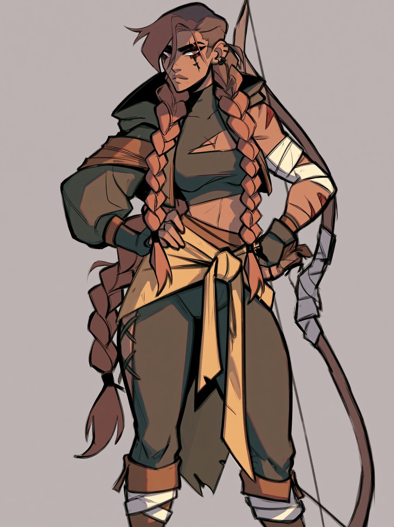 Fantasy Archer Character Illustration Print. poster — illustration art