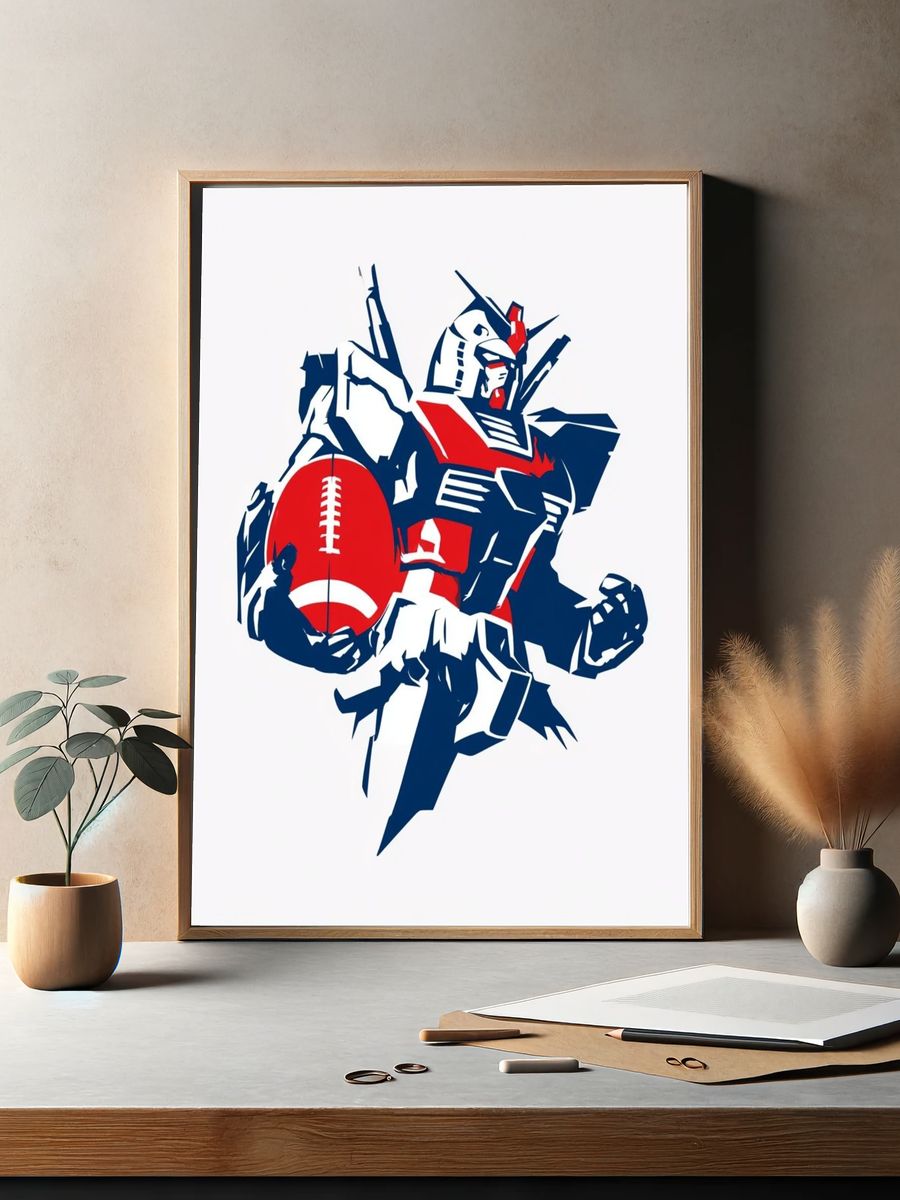 Mecha Football Robot Poster. — room view 2