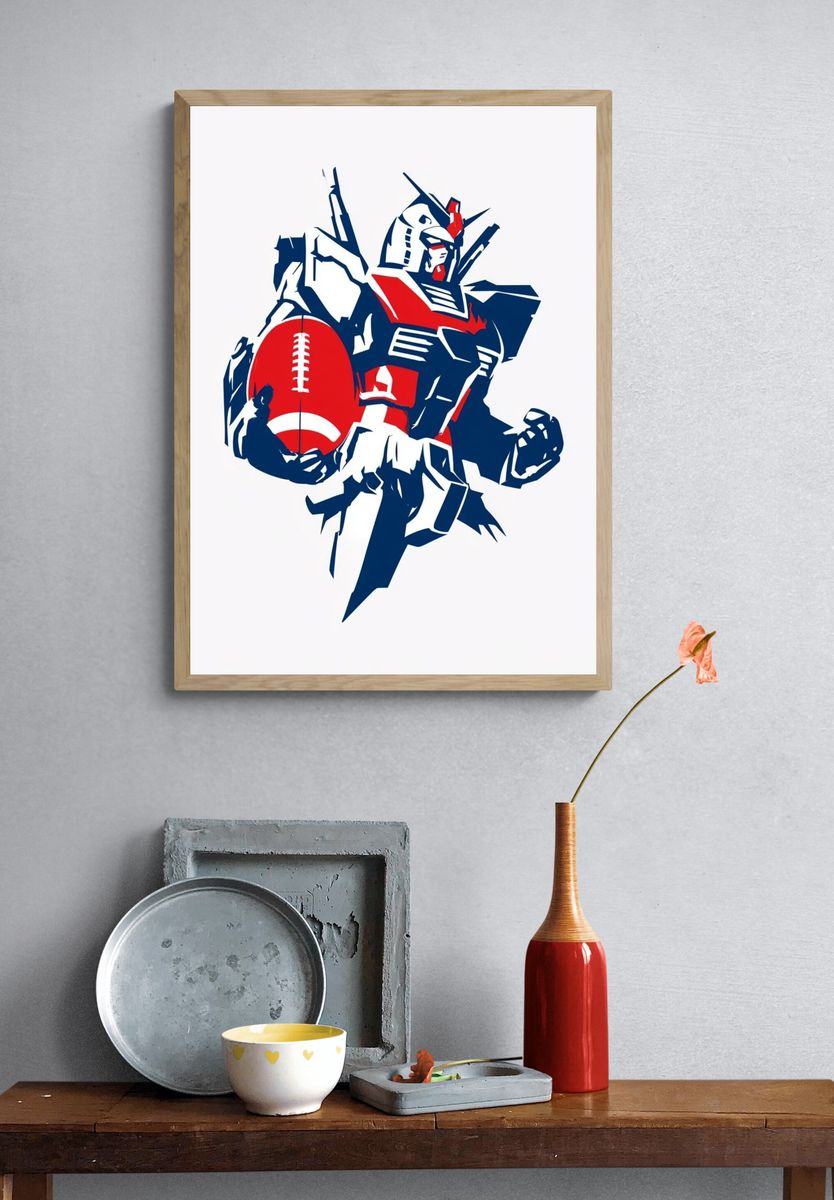 Mecha Football Robot Poster. — room view 3