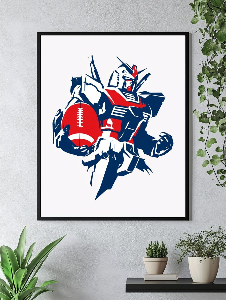 Mecha Football Robot Poster. — room view 4