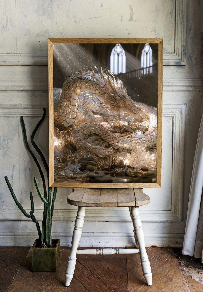 Crystal Dragon Fantasy Print. — room view 1