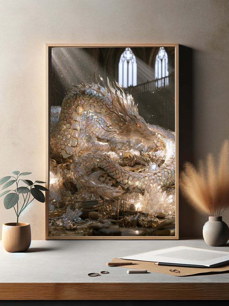 Crystal Dragon Fantasy Print. — room view 2