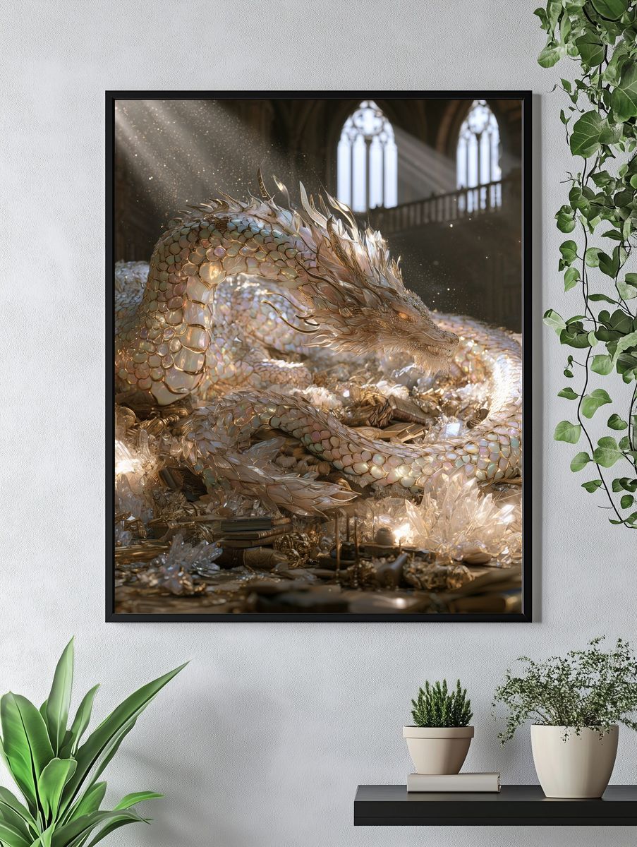 Crystal Dragon Fantasy Print. — room view 4