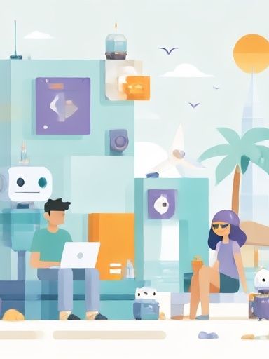 Futuristic Cityscape Illustration Poster. poster detail
