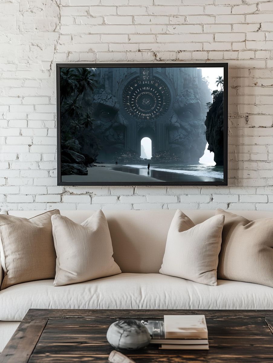 Mystic Coastal Portal Sci-Fi Print. room preview