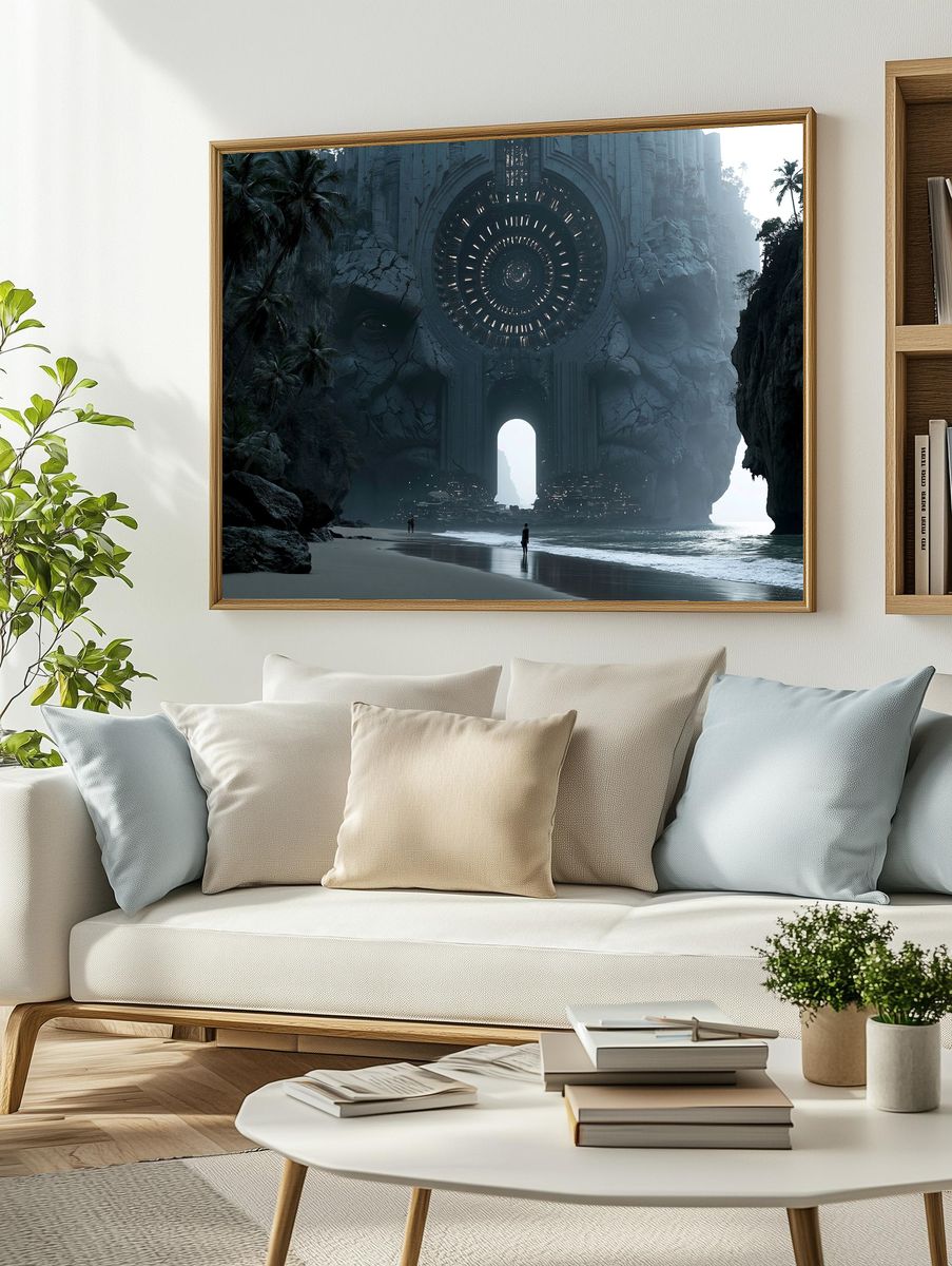 Mystic Coastal Portal Sci-Fi Print. — room view 2
