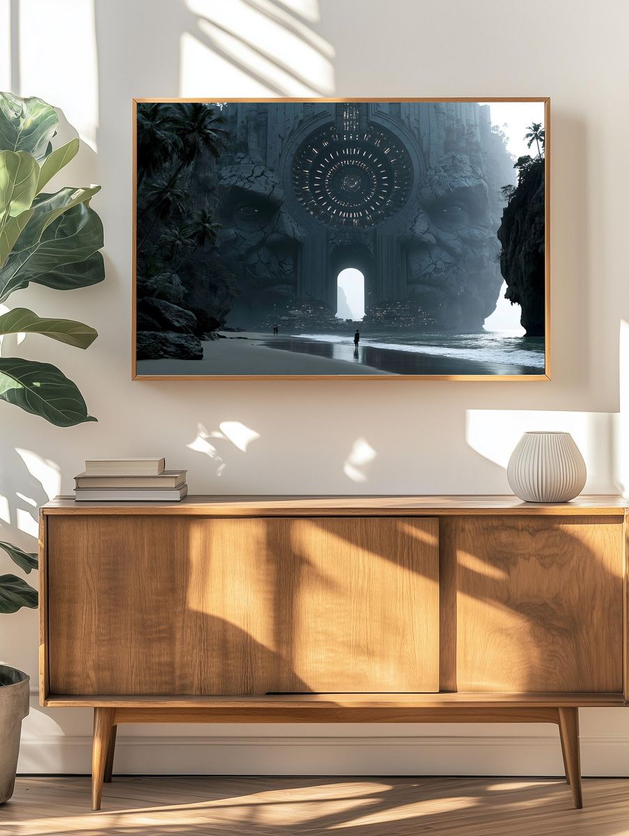 Mystic Coastal Portal Sci-Fi Print. — room view 3
