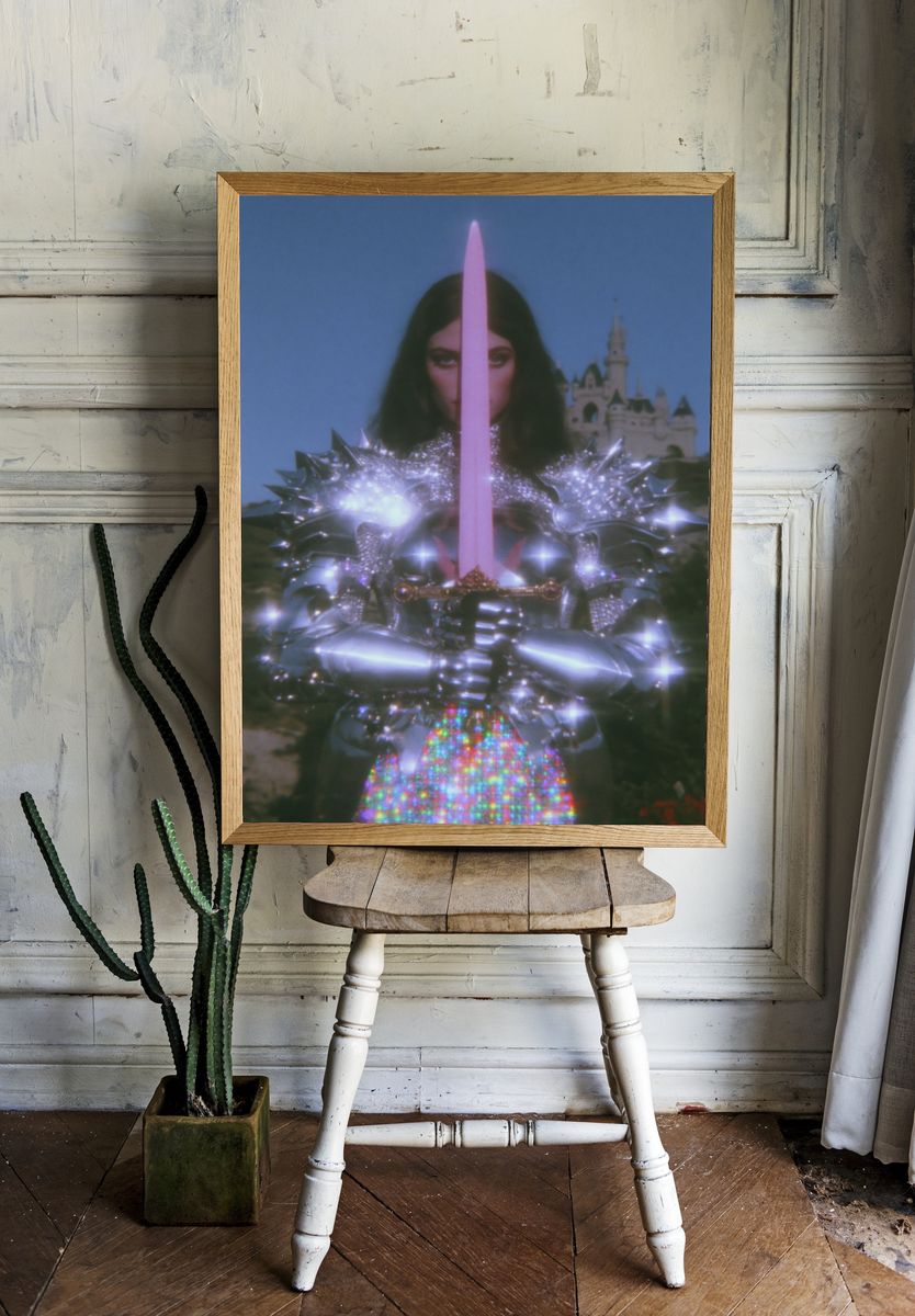 Fantasy Knight Portrait Poster. — room view 1