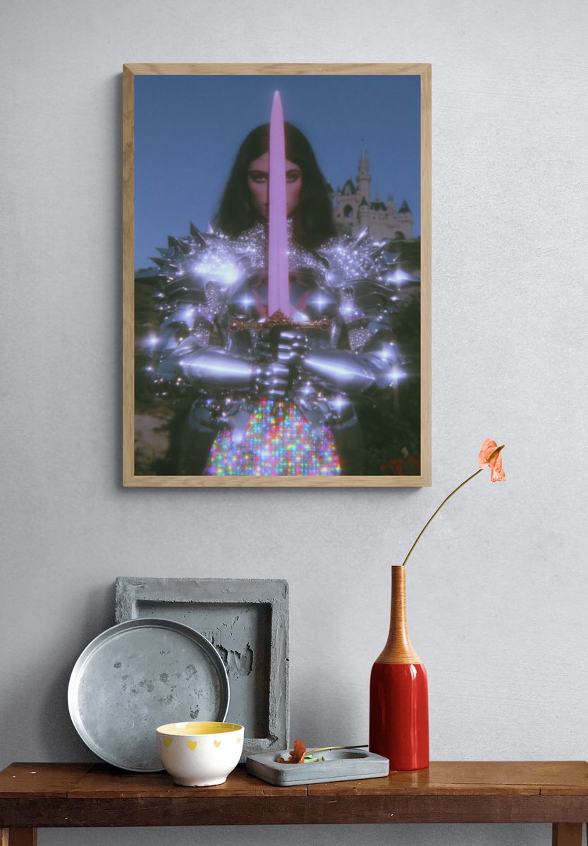 Fantasy Knight Portrait Poster. — room view 3