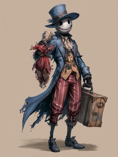Creepy Gentleman Illustration Poster.