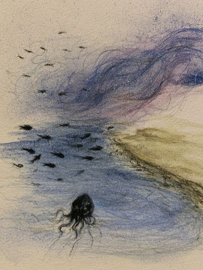 Dreamlike Jellyfish Illustration Poster. poster