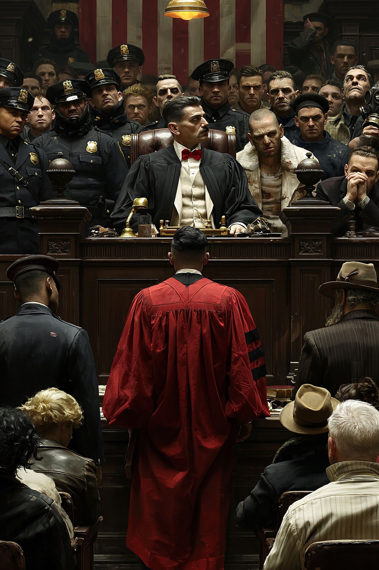 Courtroom Drama Illustration Poster. poster detail