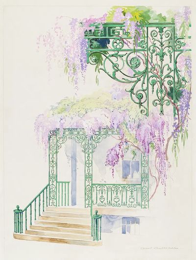 Cast Iron Porch Railing (1936). poster print
