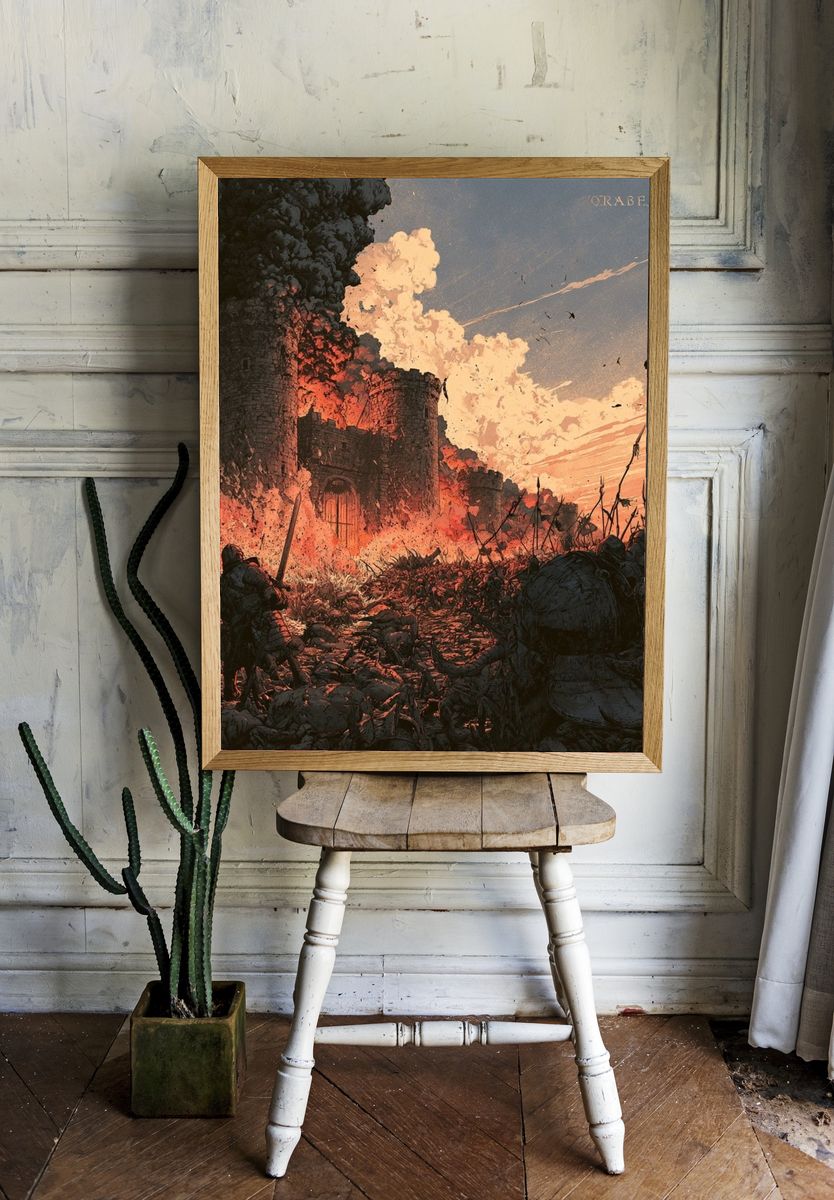 Siege of the Castle — Fantasy Print. — room view 1