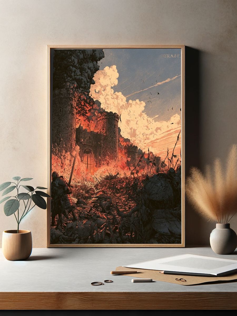 Siege of the Castle — Fantasy Print. — room view 2