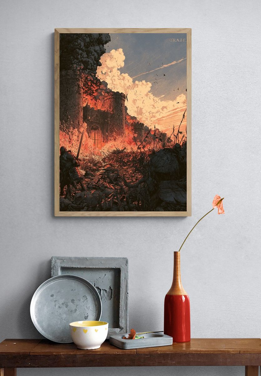 Siege of the Castle — Fantasy Print. — room view 3