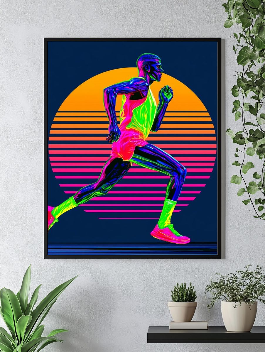 Neon Runner Retro Print. — room view 4
