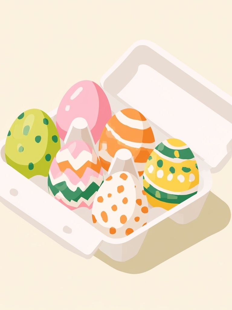 Easter Eggs Illustration Poster. poster — illustration art