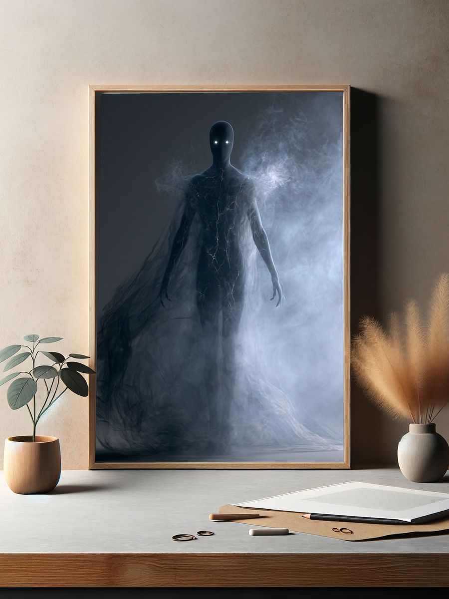 Ethereal Shadow Figure Poster. — room view 2