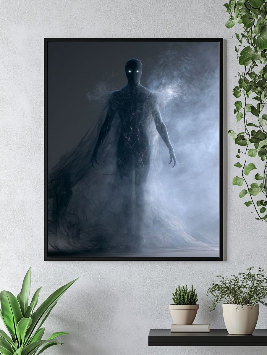 Ethereal Shadow Figure Poster. — room view 4
