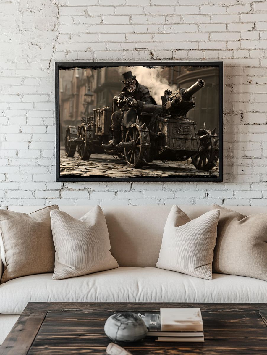 Steampunk Cannon Rider Poster. — room view 1