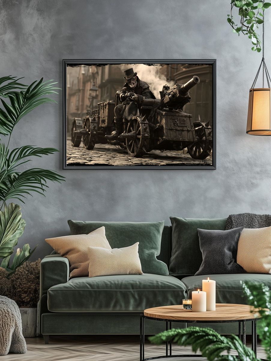 Steampunk Cannon Rider Poster. — room view 4