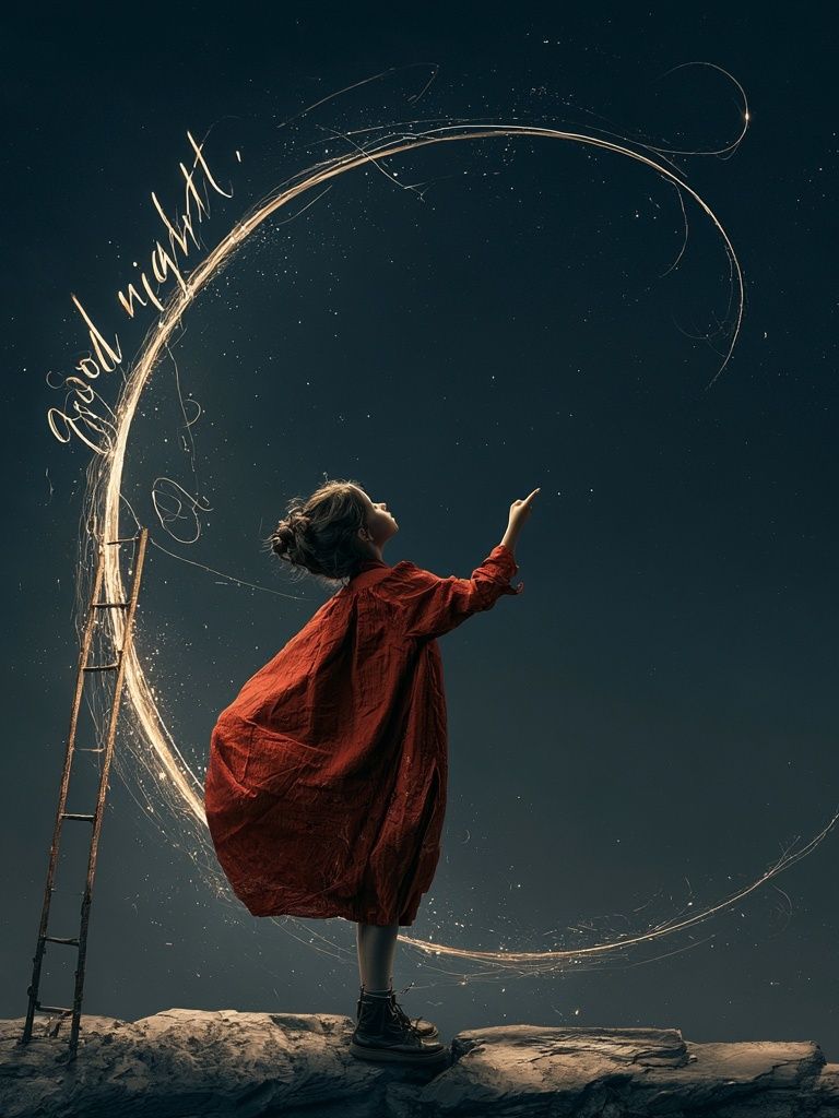 Dreamy Night Illustration Print. poster — illustration art