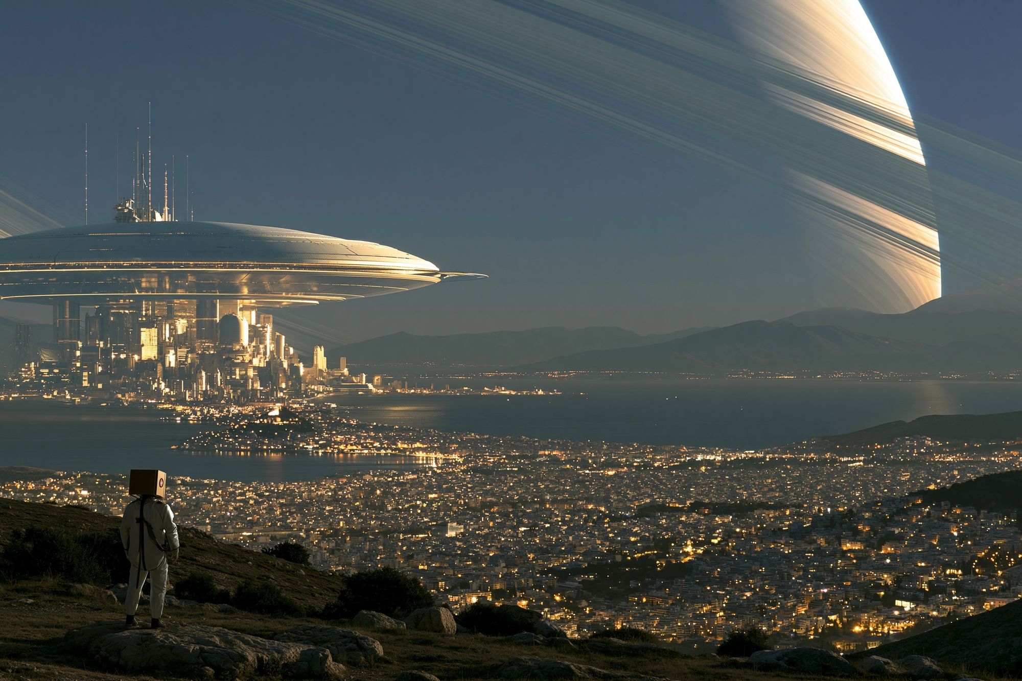 Alien Cityscape Sci-Fi Poster. poster detail