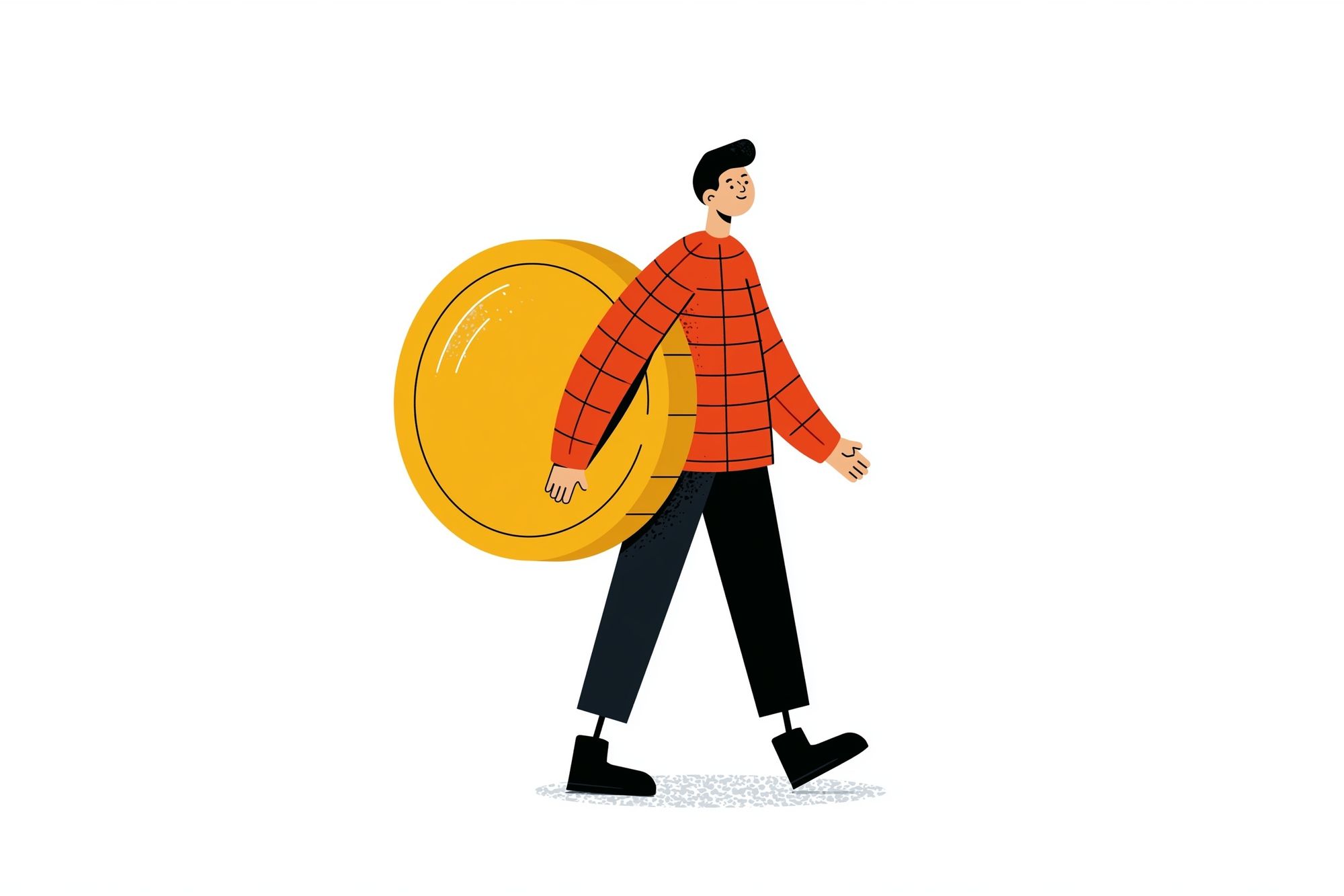Walking Man Illustration Poster. poster detail