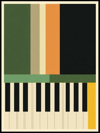 Abstract Piano Keys Poster. poster