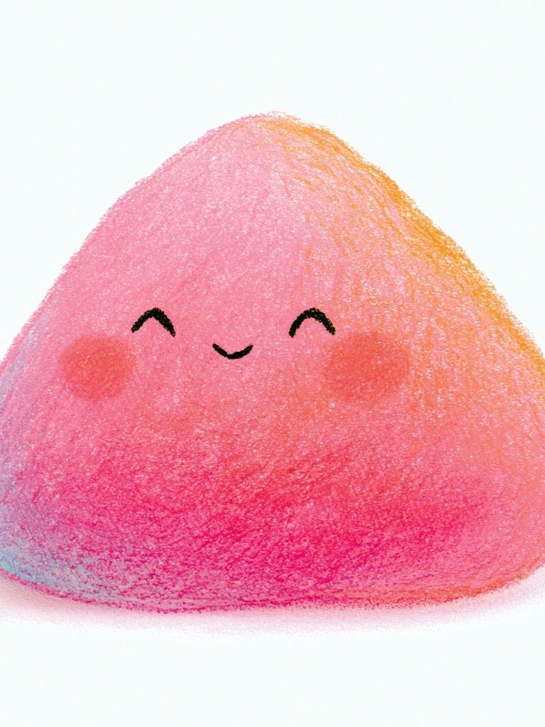 Smiling Peach Character Illustration Poster. poster — illustration art