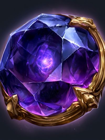Mystic Purple Gem Illustration Poster. poster