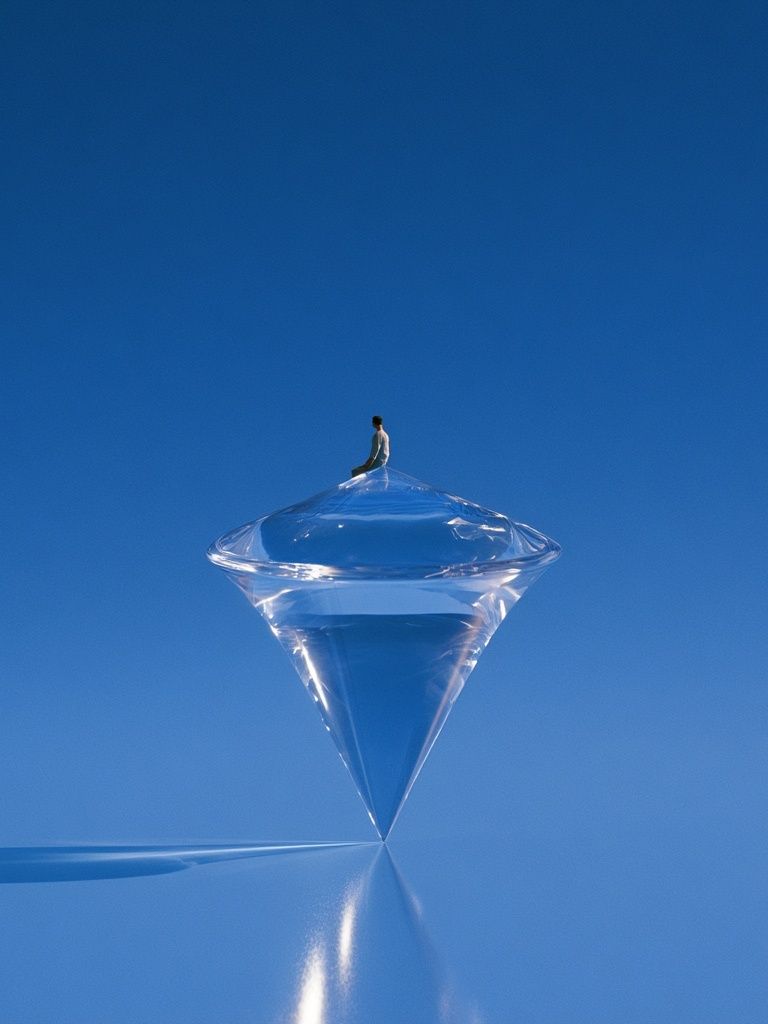 Floating Crystal Cone Print. poster detail