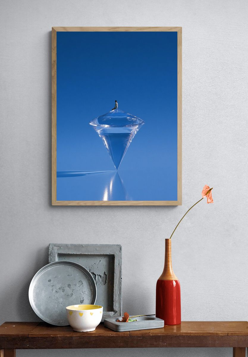 Floating Crystal Cone Print. — room view 3
