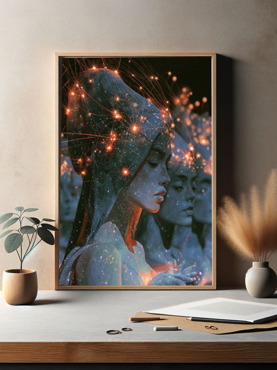 Celestial Women Portrait Print. — room view 2