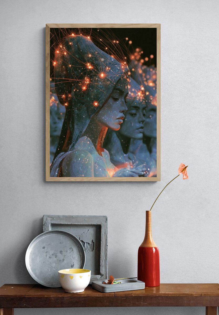 Celestial Women Portrait Print. — room view 3