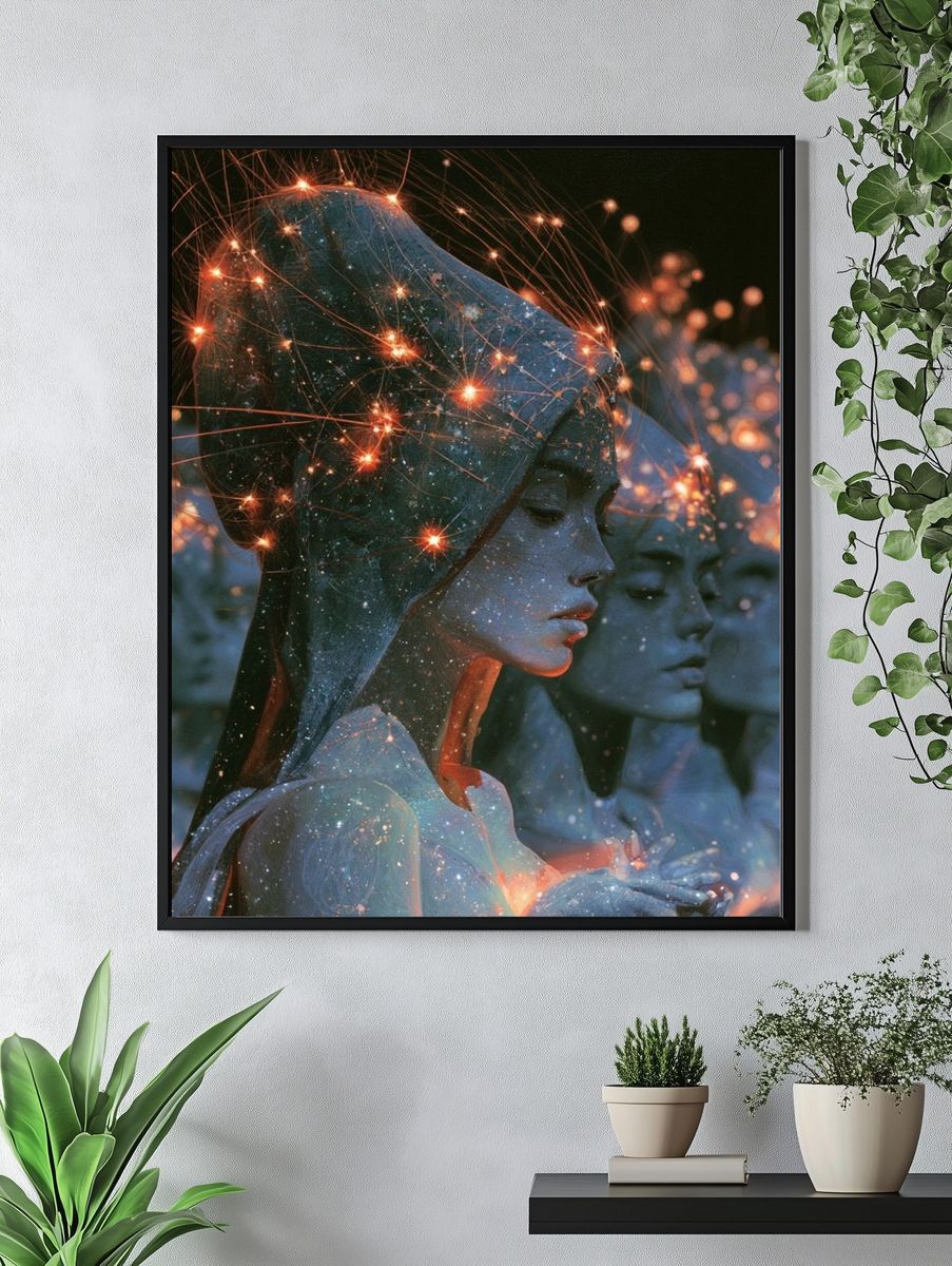 Celestial Women Portrait Print. — room view 4