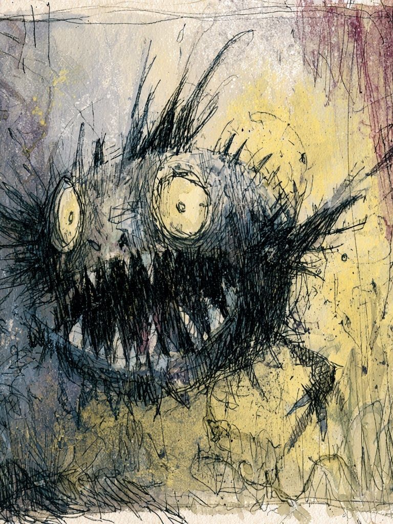 Monstrous Face Expressionist Poster. poster detail