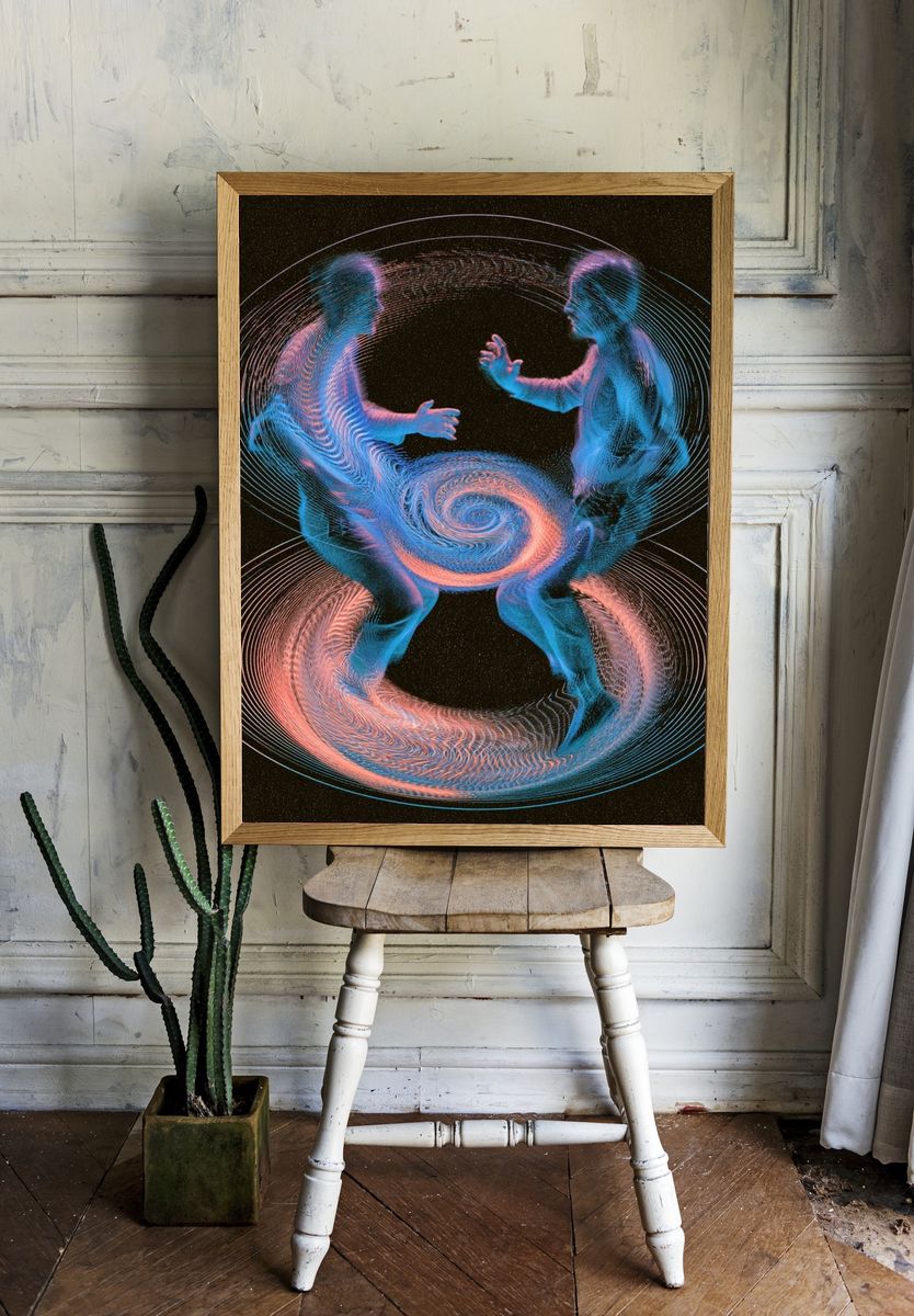 Cosmic Duality Abstract Poster. room preview
