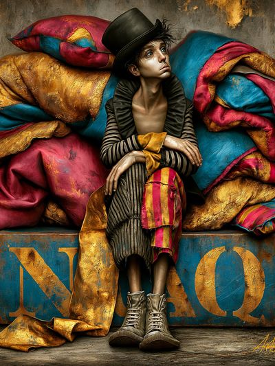 Surreal Jester Portrait Poster.