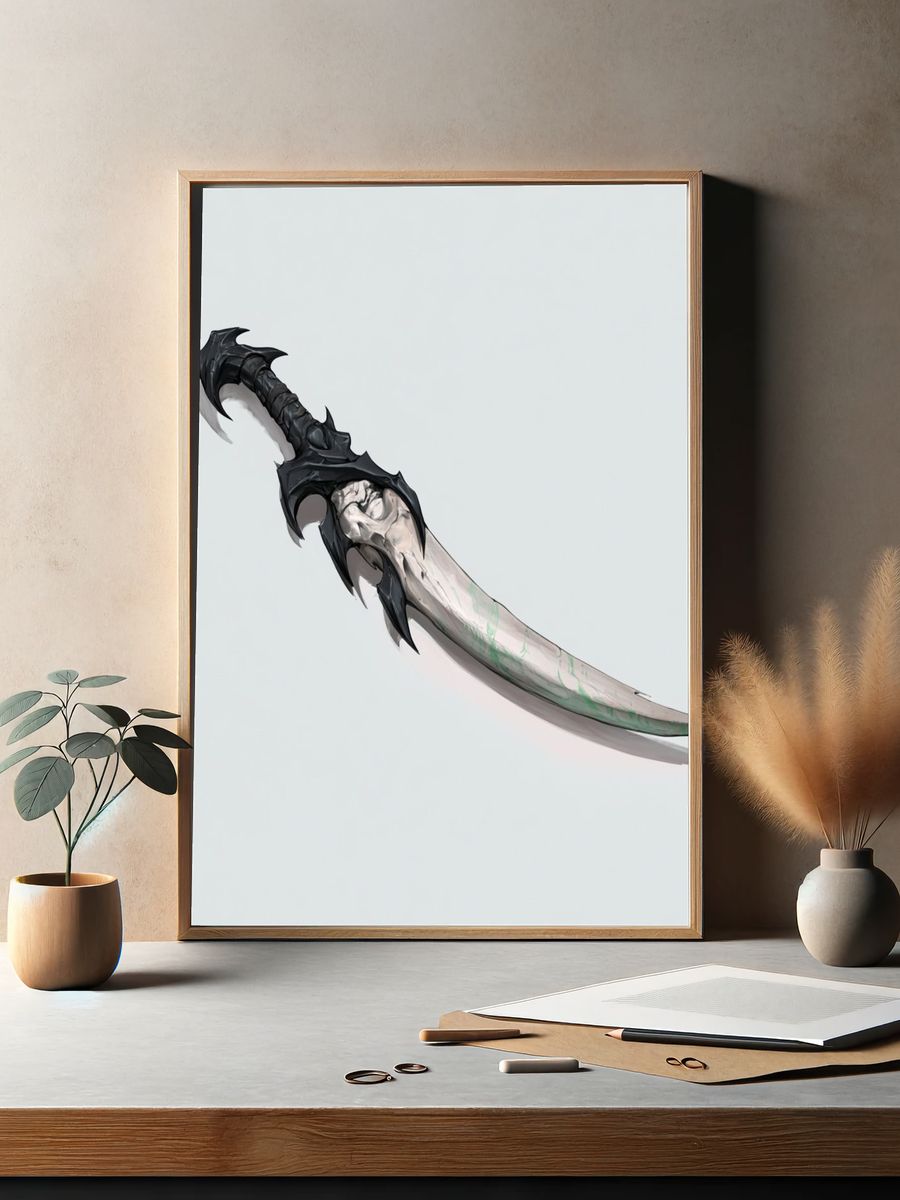 Fantasy Dagger Illustration Poster. — room view 2