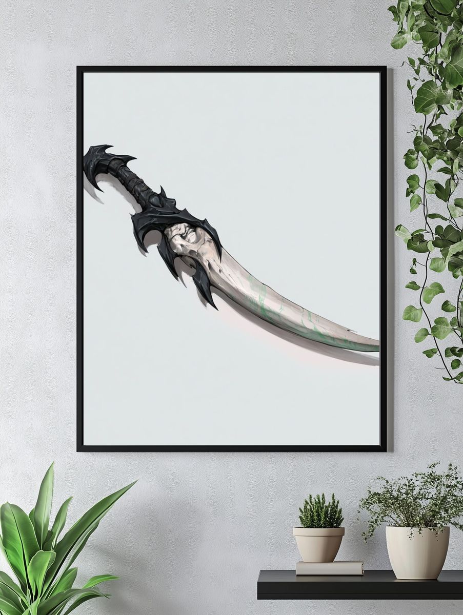 Fantasy Dagger Illustration Poster. — room view 4