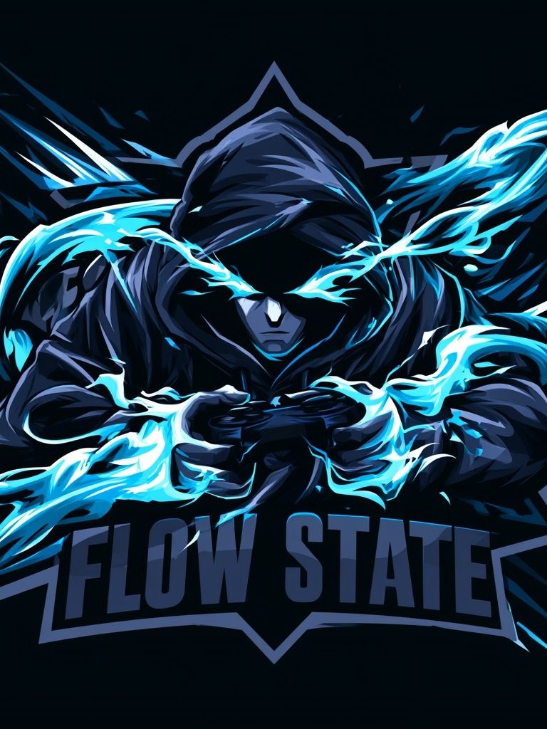 Flow State Hooded Figure Poster. poster detail