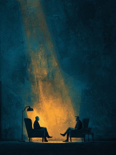 Intimate Conversation — Digital Art Print. poster print