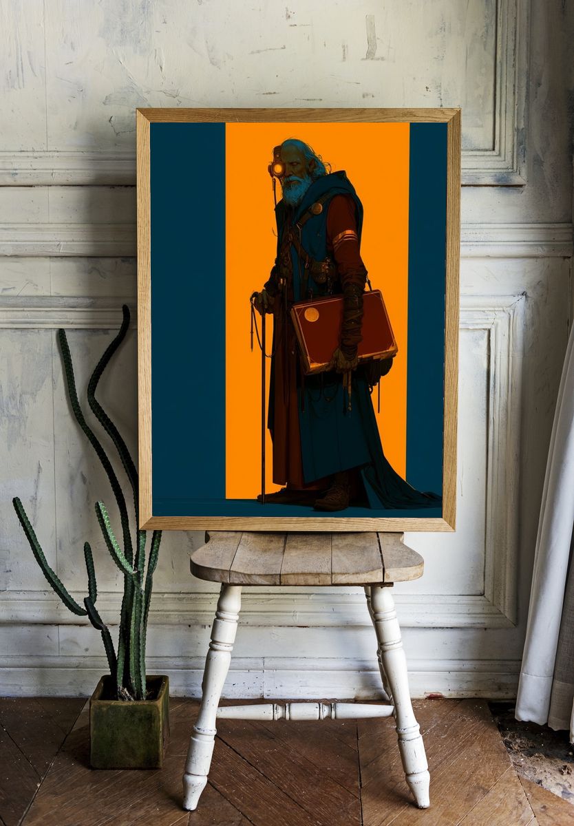 Mystic Elder Digital Art Poster. — room view 1