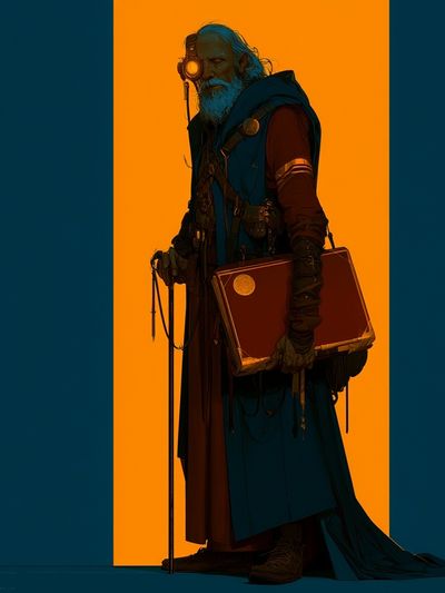 Mystic Elder Digital Art Poster. poster print