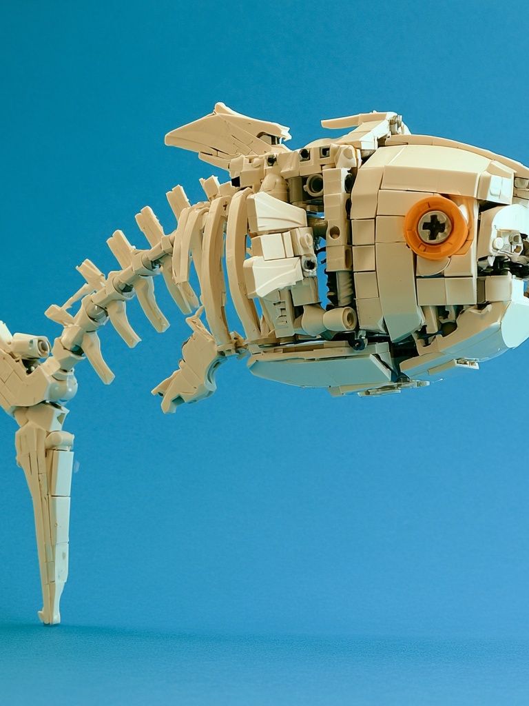 LEGO Fish Skeleton Illustration Print. poster detail