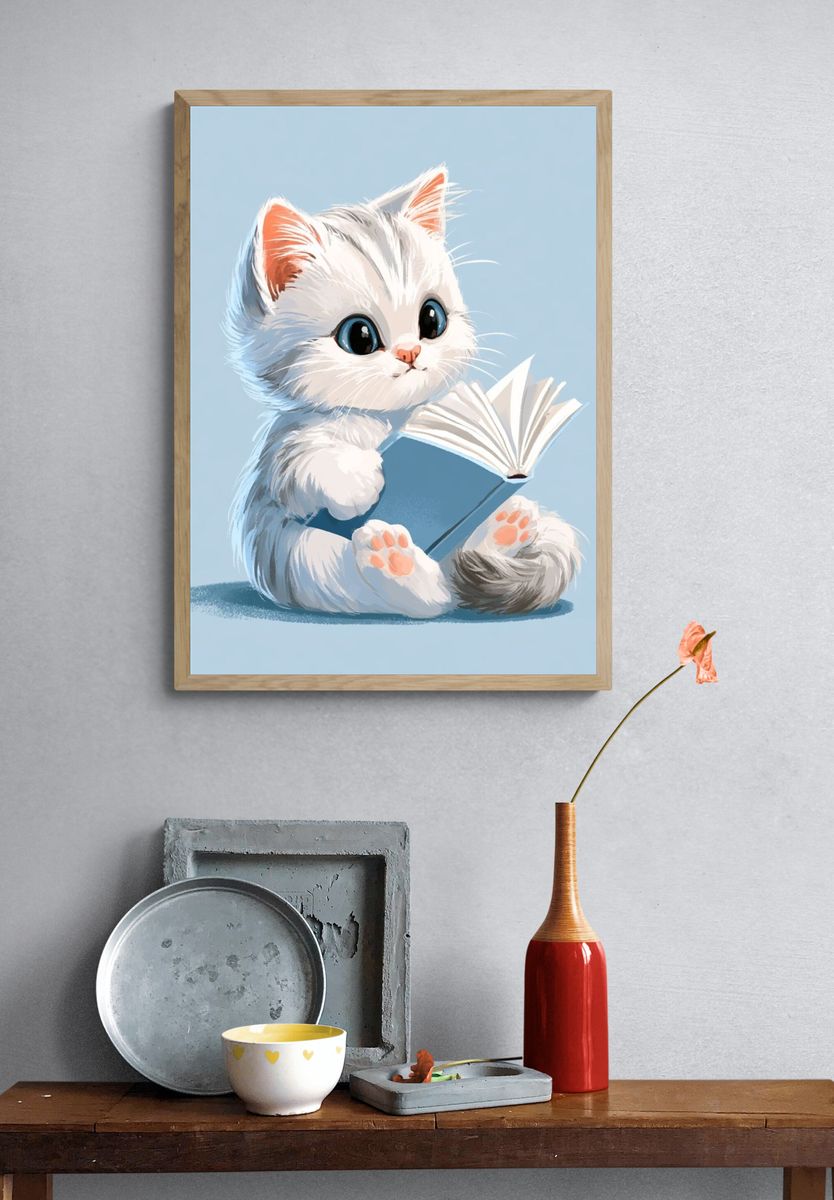 Mad Scientist Digital Art Poster. — room view 3