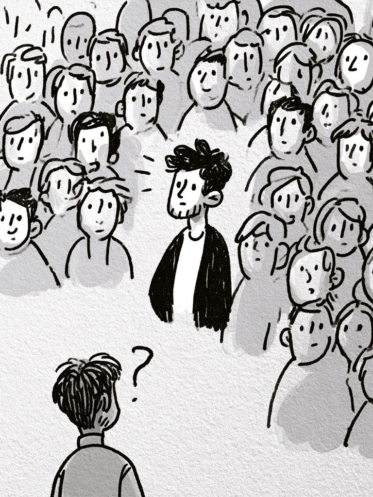 Crowd of Faces Illustration Poster. poster — illustration art